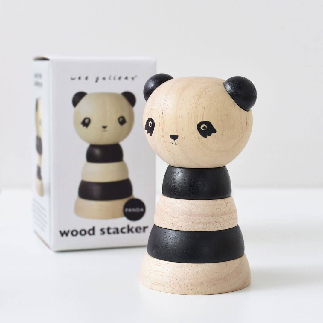 Houten Ringstapelaar - Panda