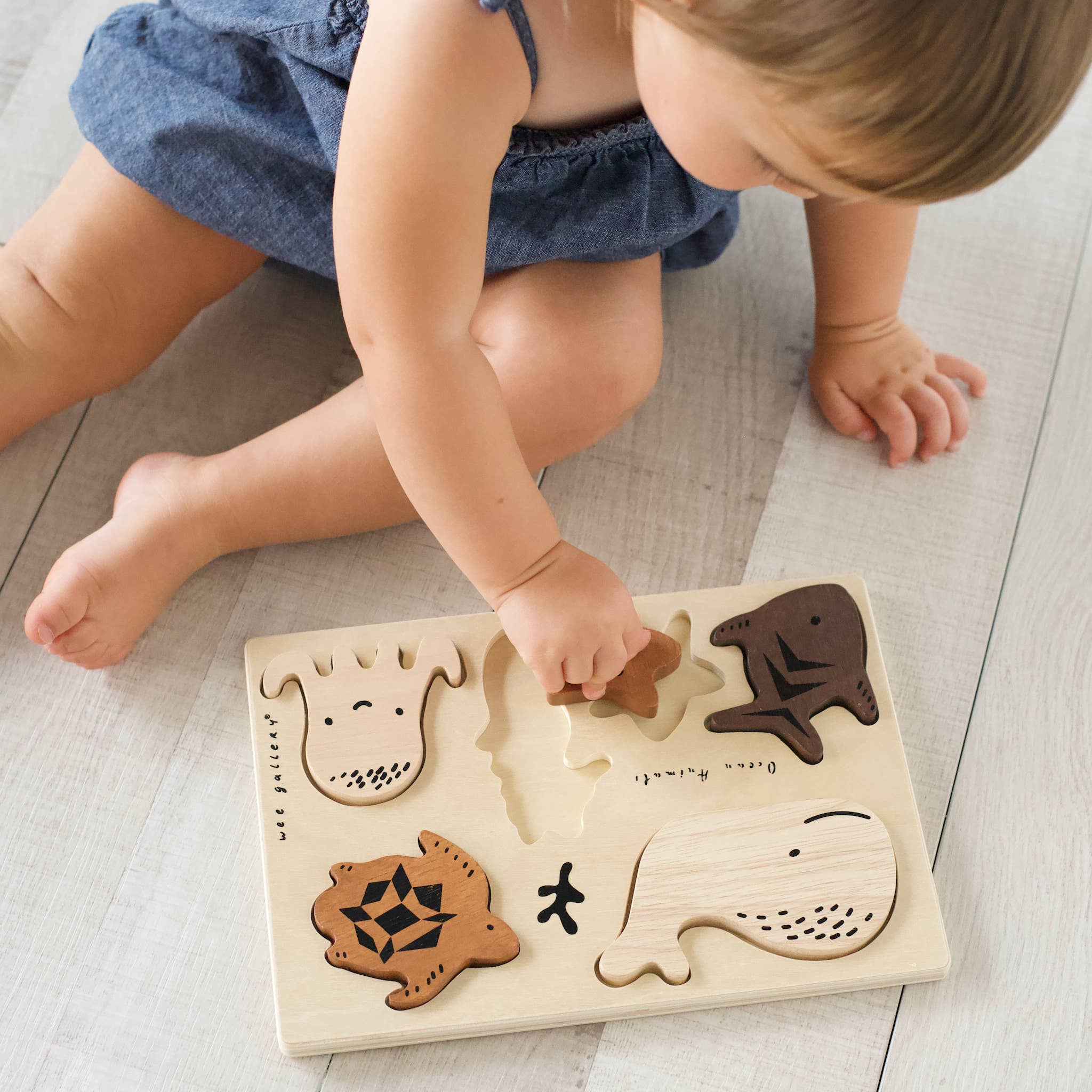Houten dienblad puzzel - Ocean Animals