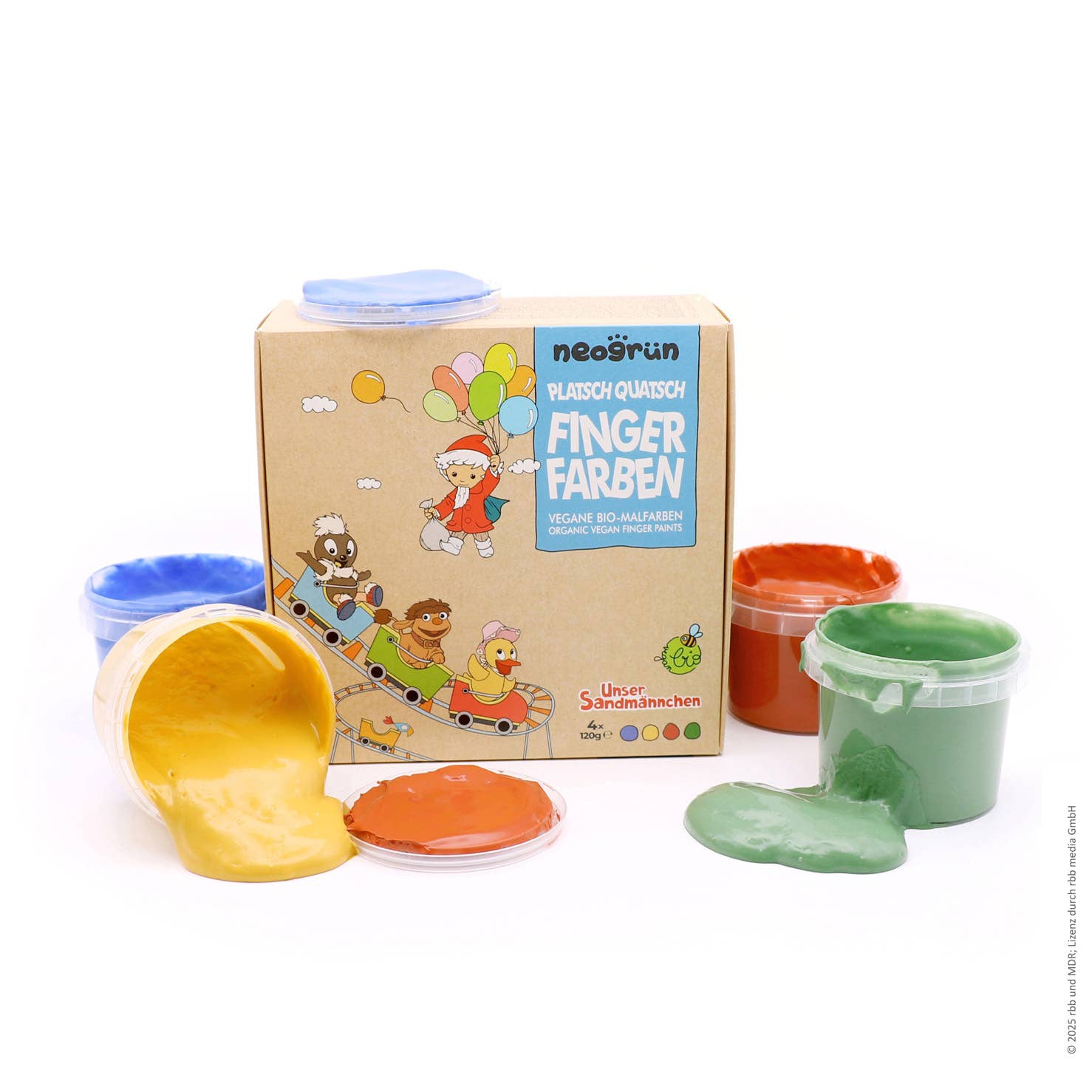 Platsch Quatsch Bio-vingerverf 4-delige set