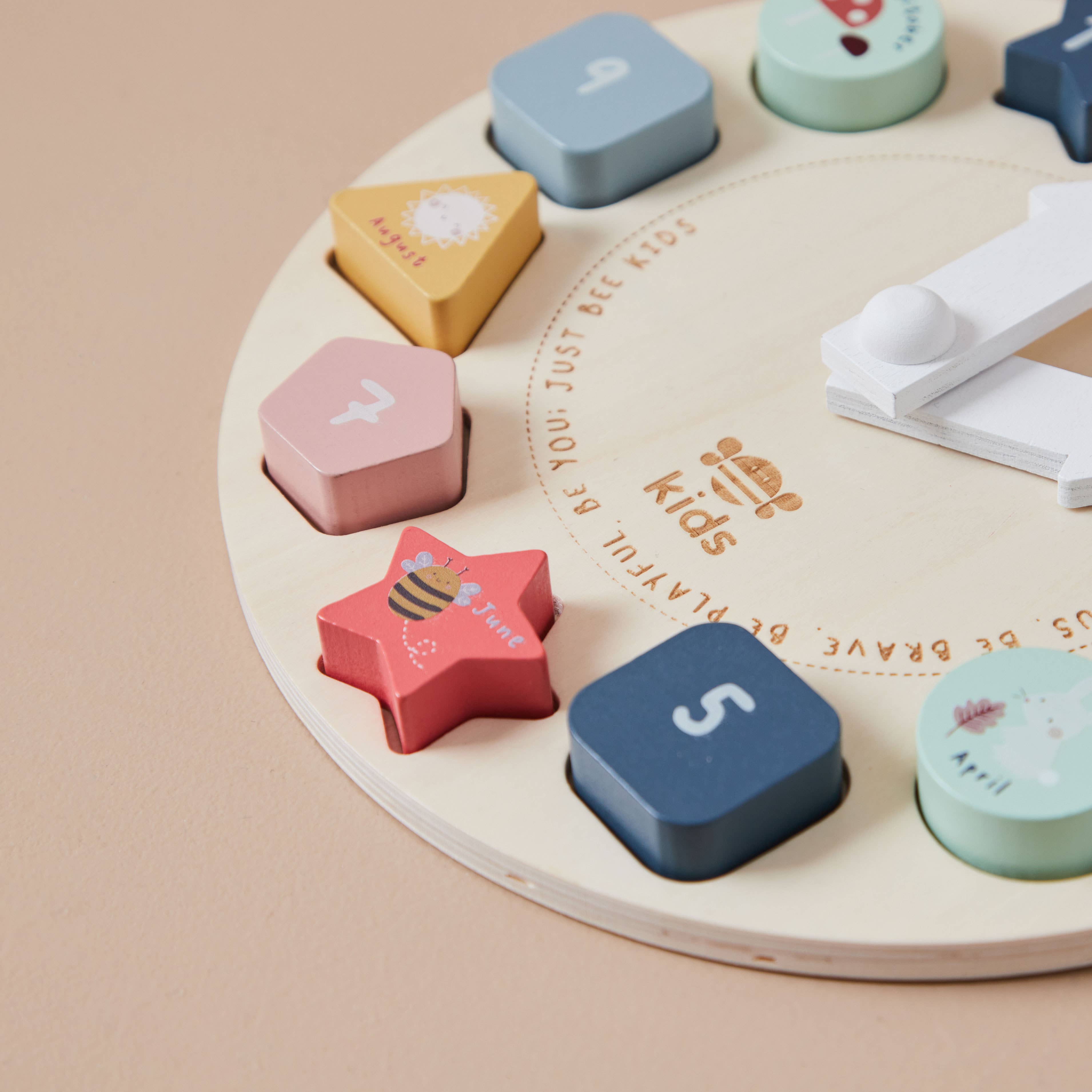 Just Bee Kids houten puzzelklok