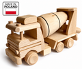 HOUTEN blanke speelgoed auto cementmolen-duurzaam kado