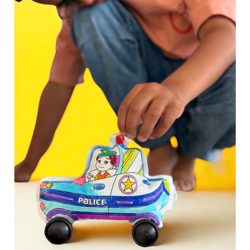 2 opblaasbare lichtgevende kleurplaten – Brandweer & Politie