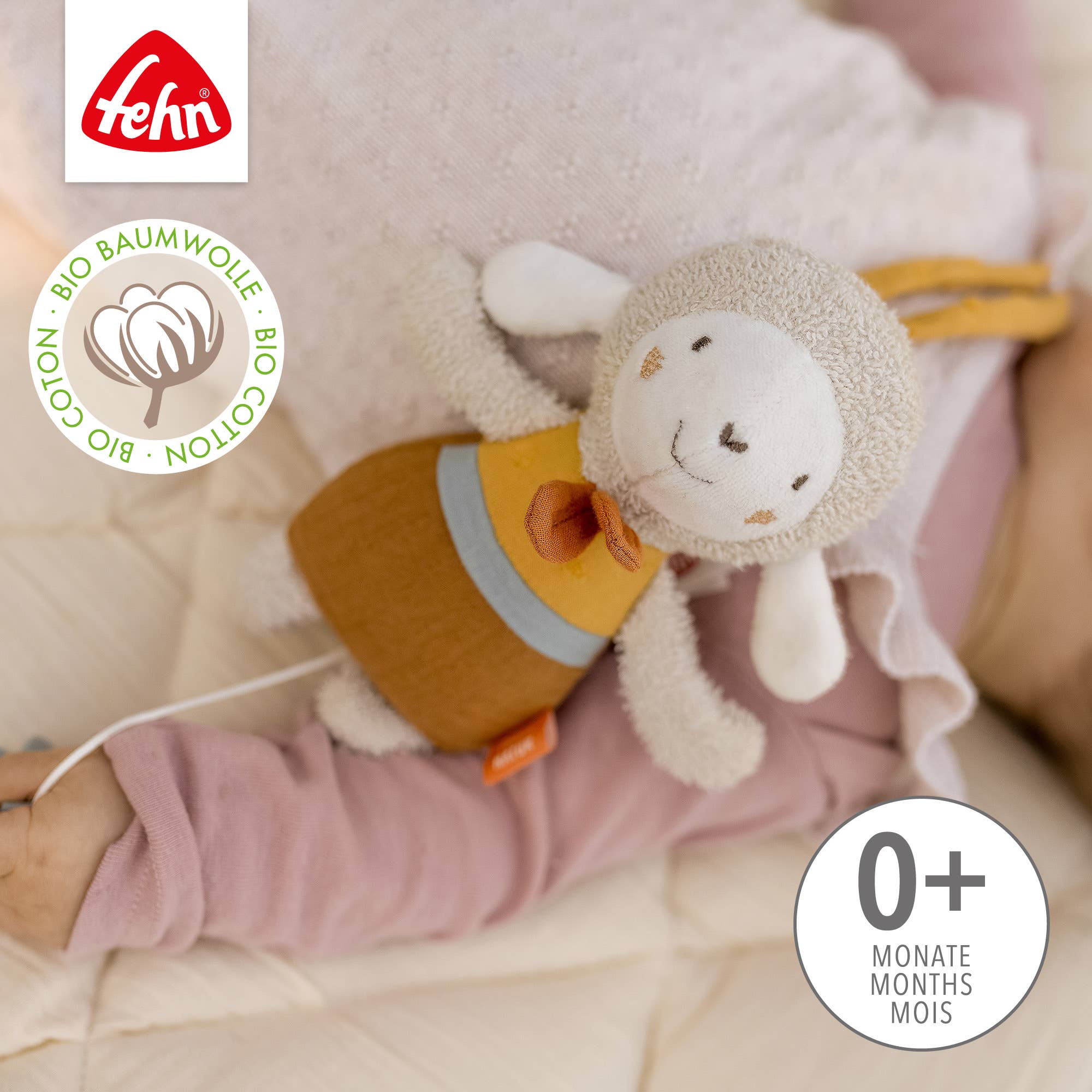 Mini-Schaap Fehnnatur muziekdoos - knuffel en slaapmiddel