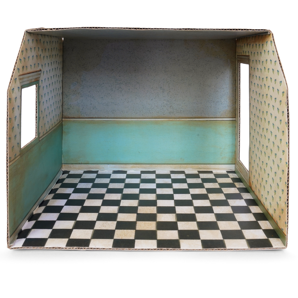 Kids DIY poppenhuis - Kartonnen kamer - Keuken