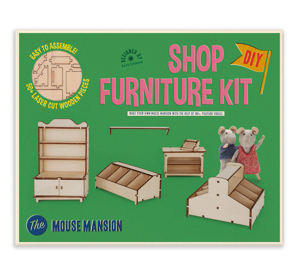 DIY-poppenhuismeubelset voor kinderen - winkel (schaal 1:12)