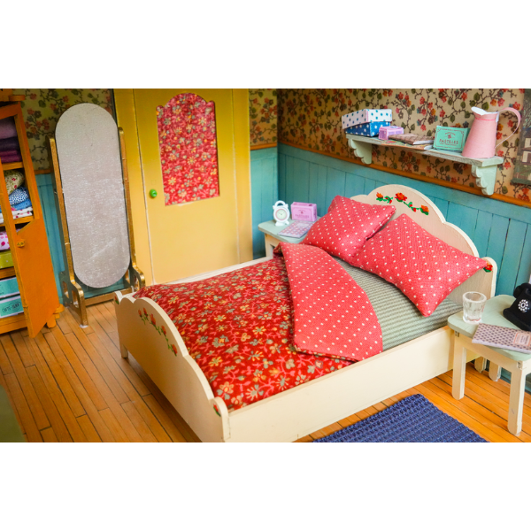 DIY-poppenhuismeubelset voor kinderen - slaapkamer (schaal 1:12)