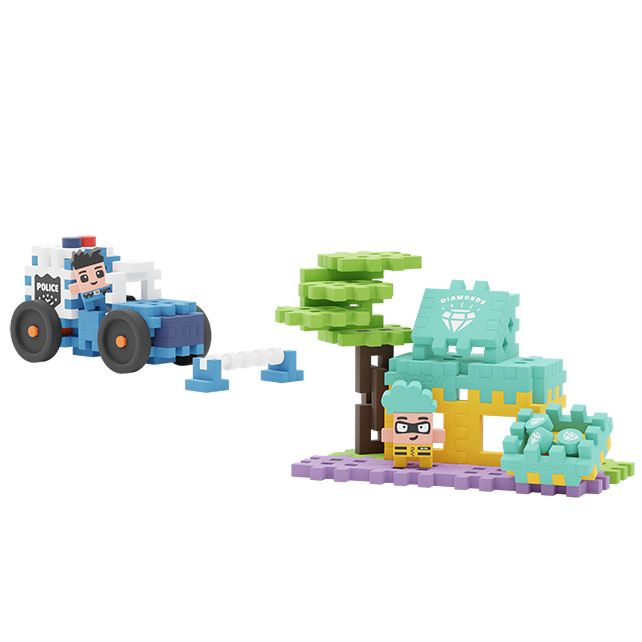 Mini wafel blokken - politie en juwelier