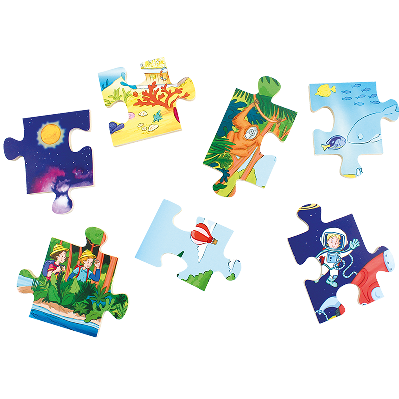 Vloer puzzel diepe zee tot kosmos