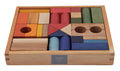 Regenboogblokken in bak - 30 stuks