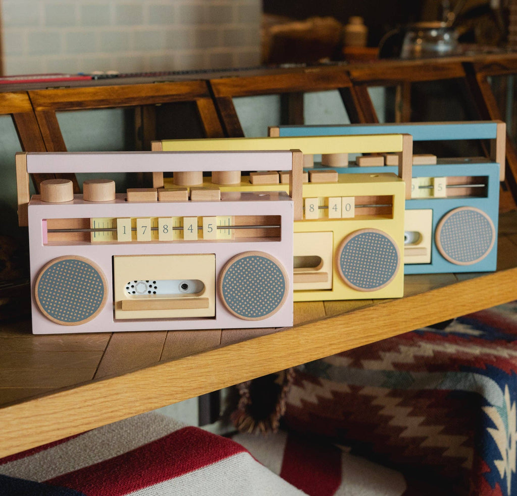 Retro houten bandrecorder (live platen!)
