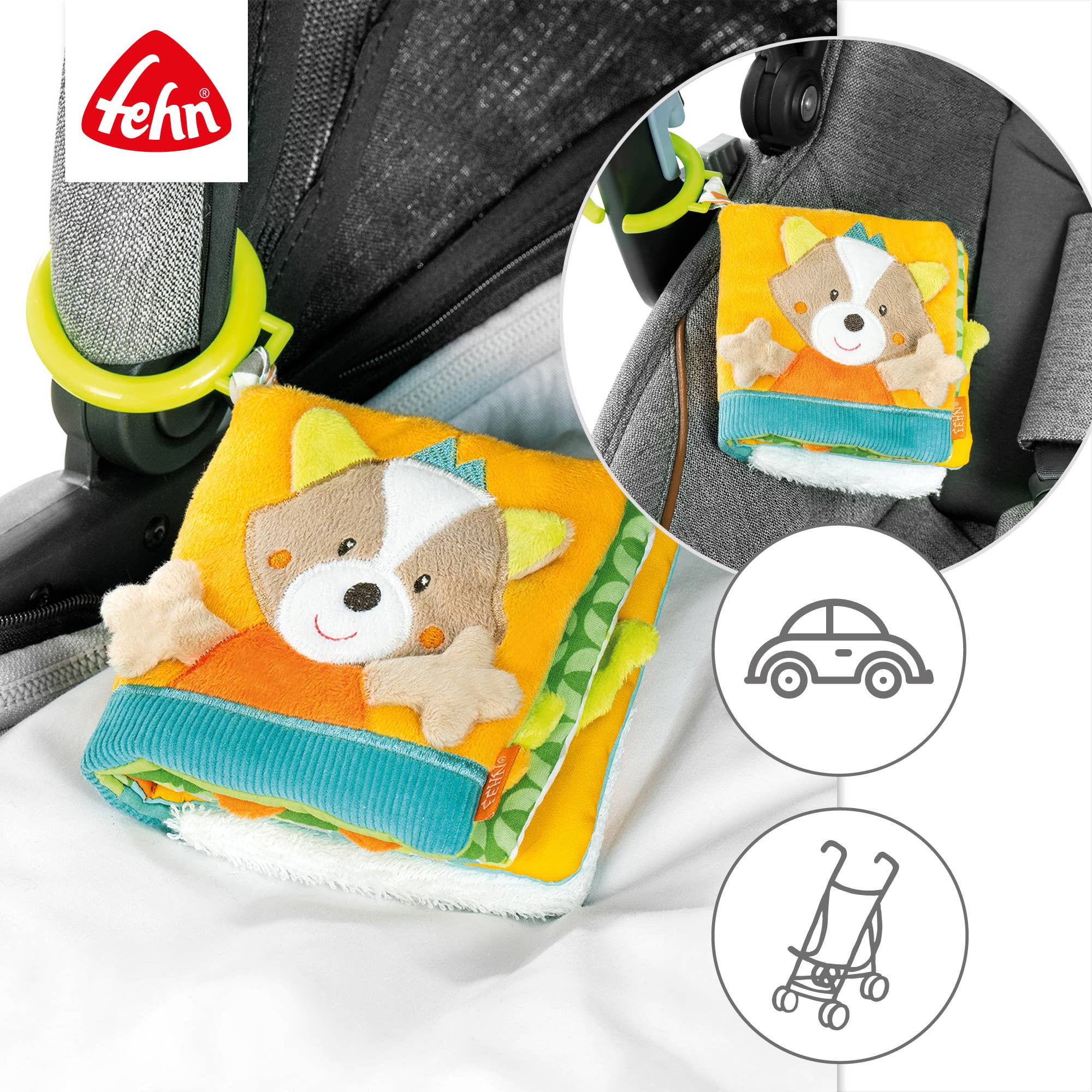 Stoffenboek Fox - touchbook met dierenmotieven