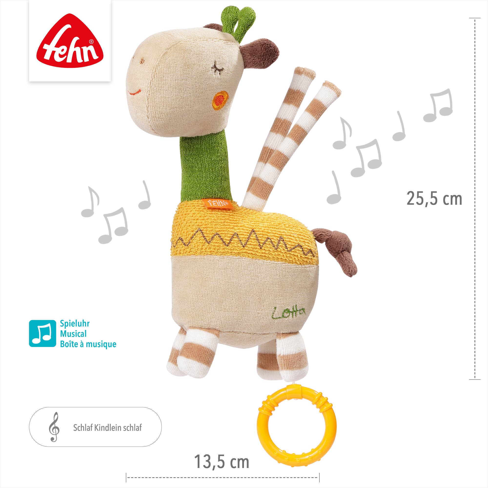 Giraffe muziekdoos - knuffel en slaapmiddel