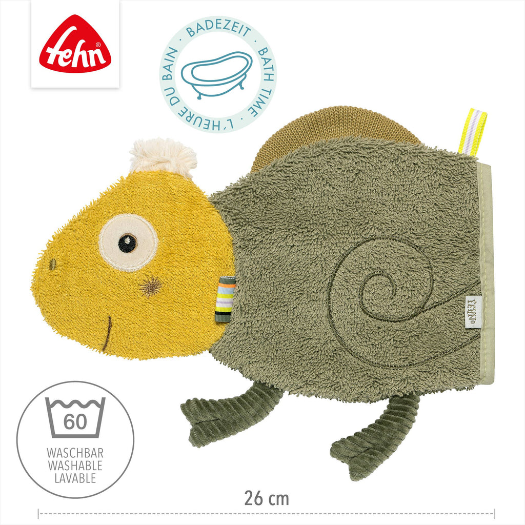 Waschandje Kameleon - Waslap met dierenmotief