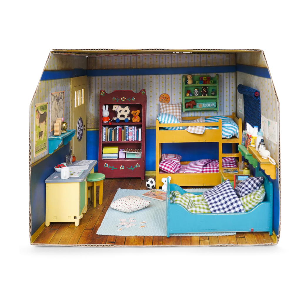 DIY poppenhuismeubelset voor kinderen - Kinderslaapkamer (schaal 1:12)