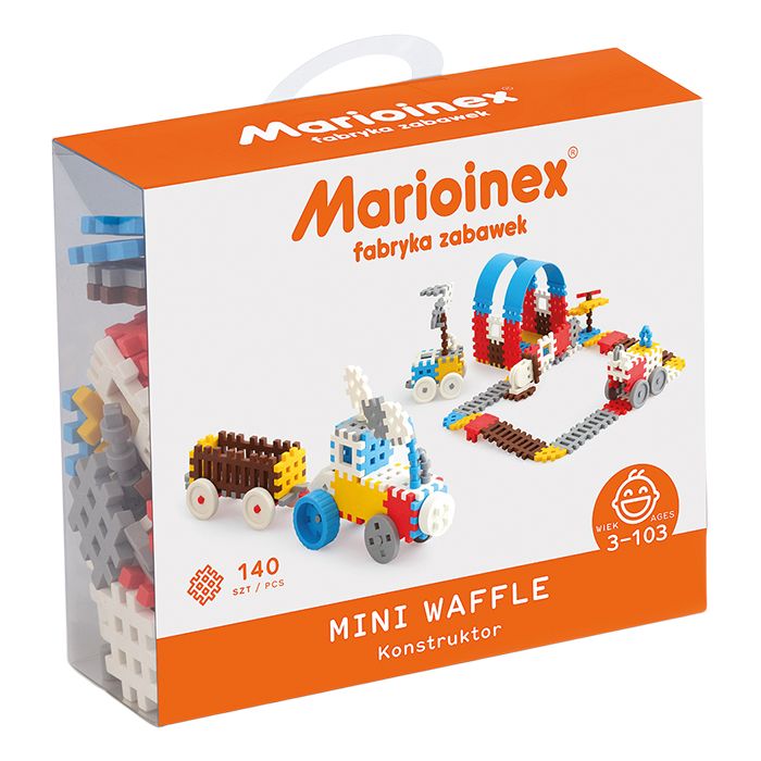 Mini wafel blokken - bouwen blauw 140 stuks