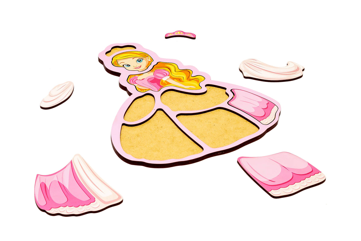 Houten Prinses Puzzel 4+ | 8 Stukken