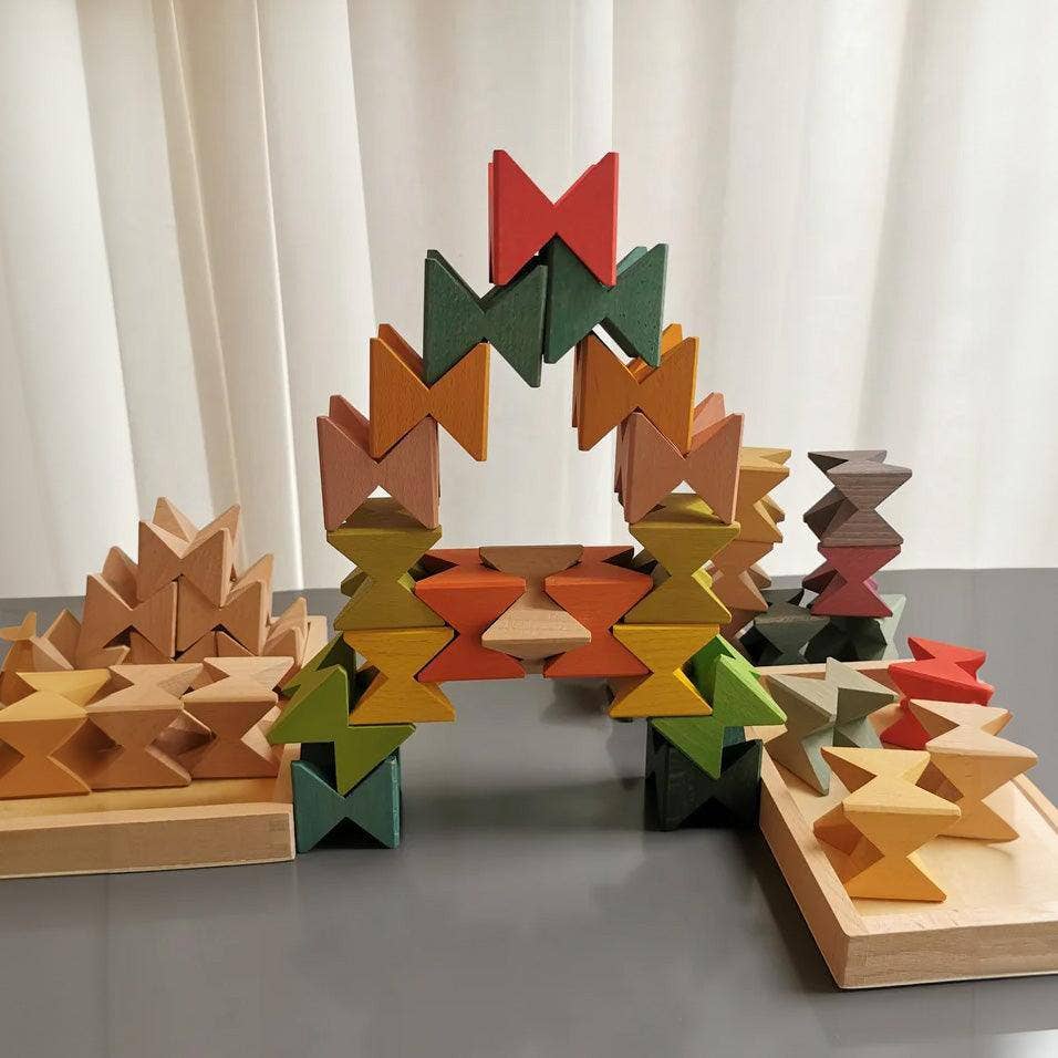 Houten Vlinder Blokken - Montessori speelgoed
