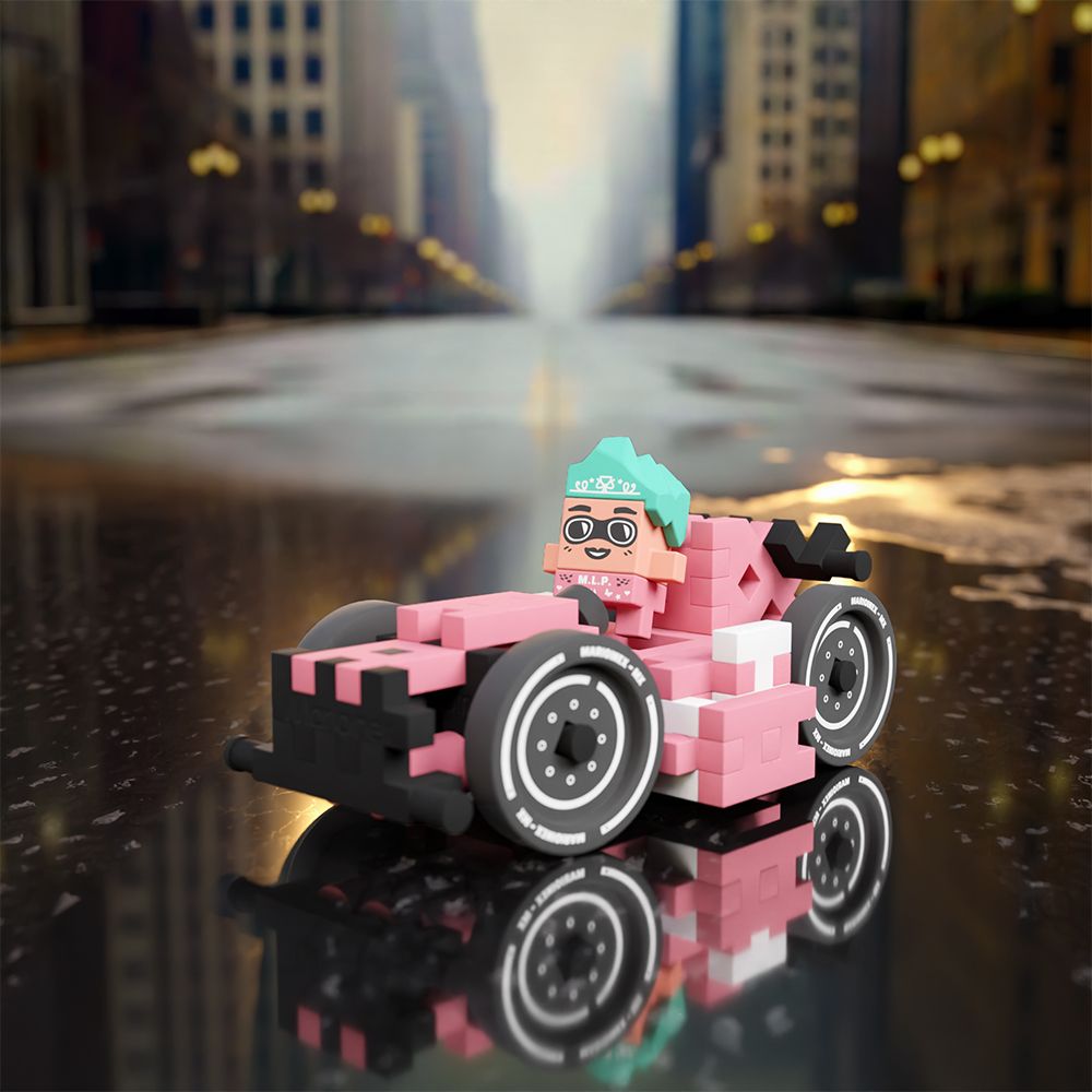 Mini wafel blokken - race car Megan