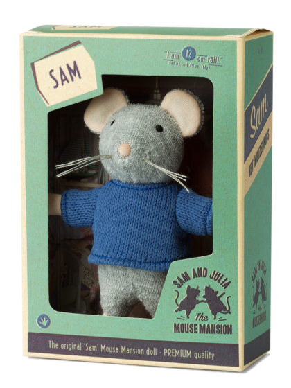 Knuffel voor kinderen - Mouse Sam (12 cm)