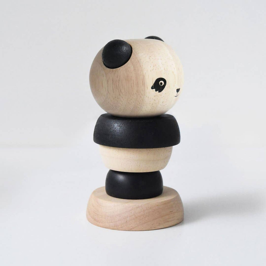 Houten Ringstapelaar - Panda