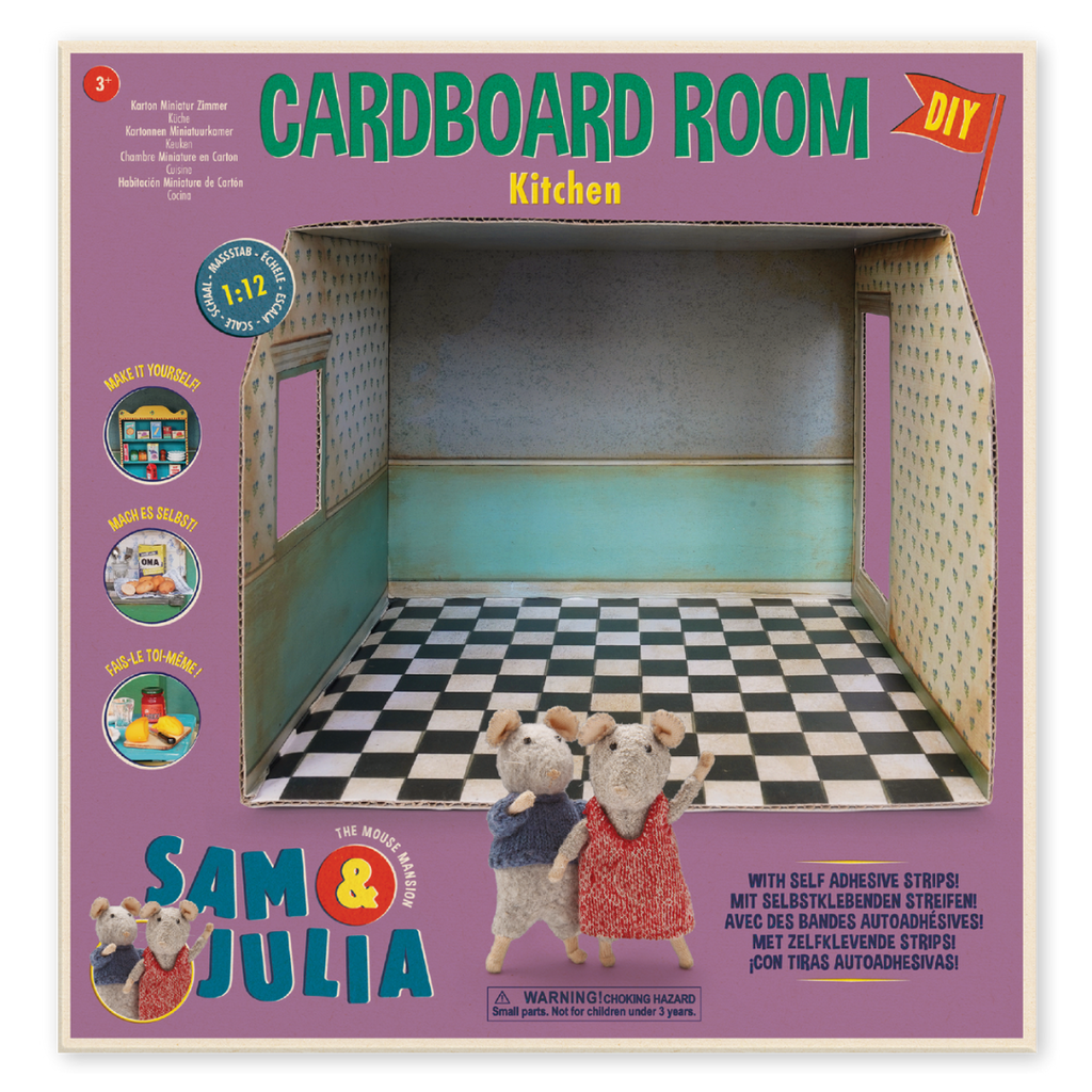 Kids DIY poppenhuis - Kartonnen kamer - Keuken
