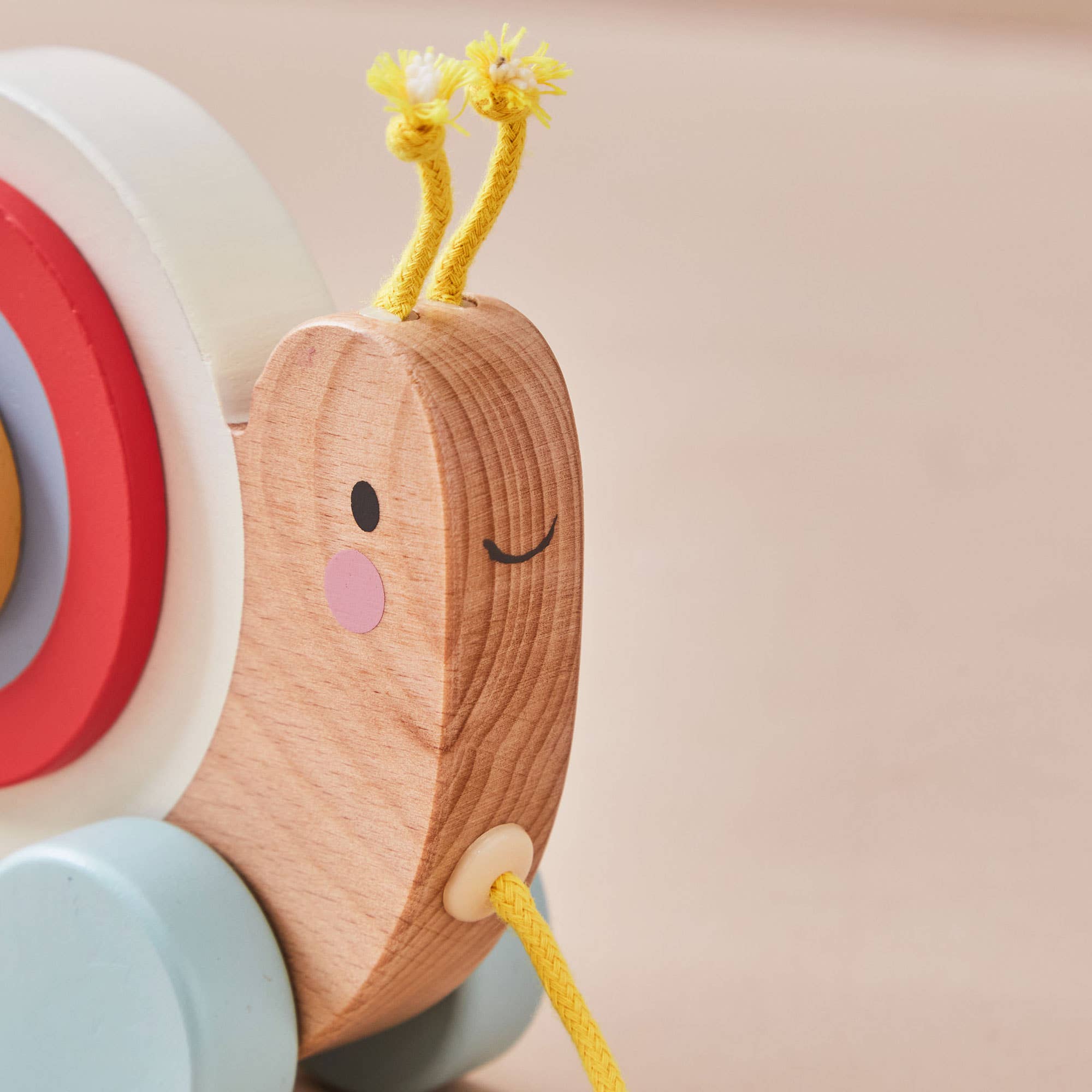 Just Bee Kids houten trekspeeltje met slak