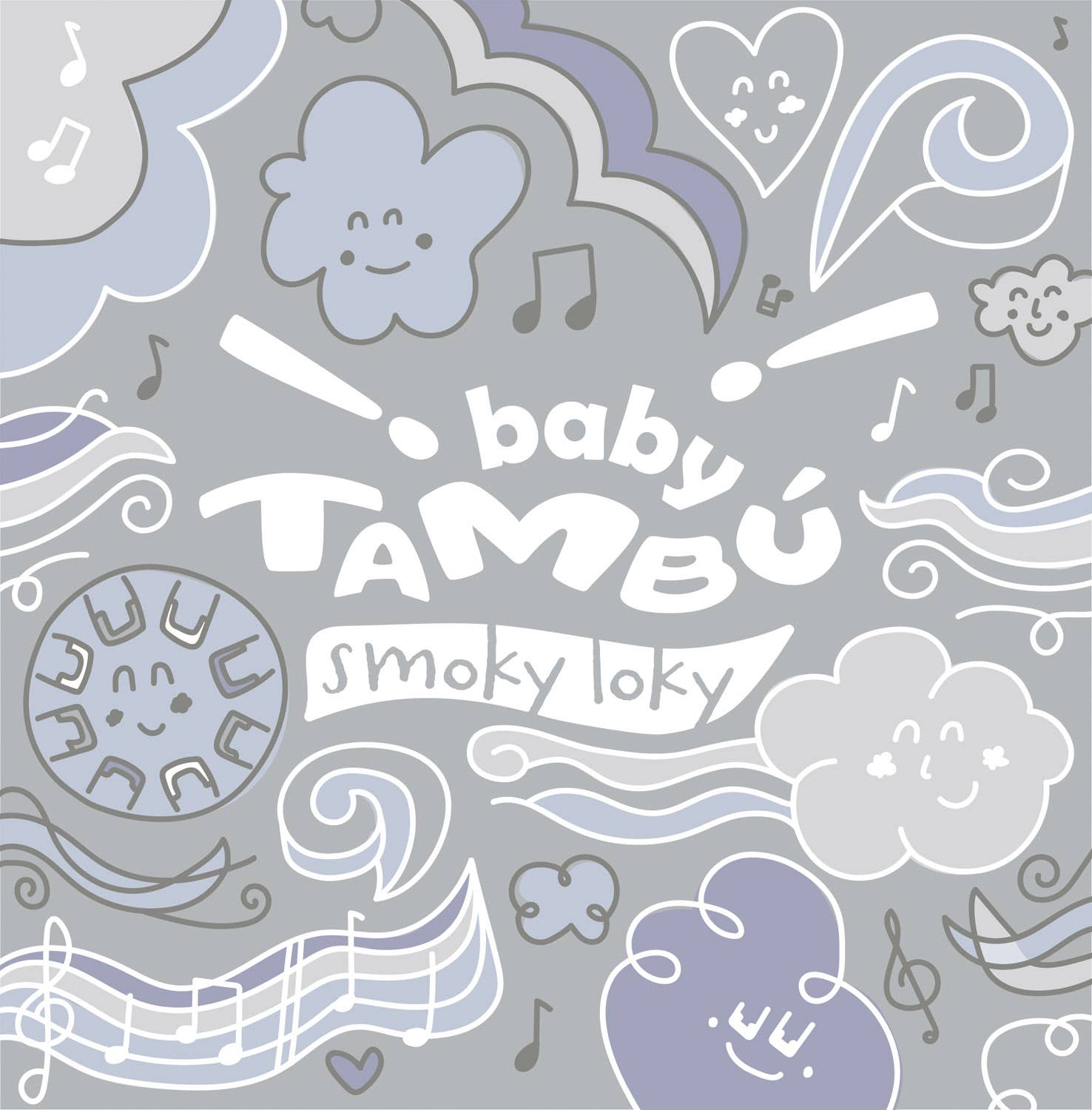 Baby Tambú 6"/15 cm - lichtgrijs