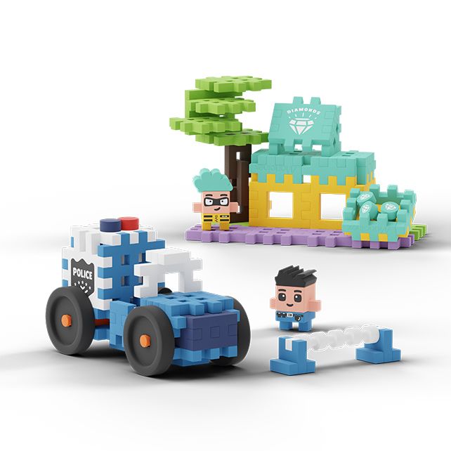 Mini wafel blokken - politie en juwelier