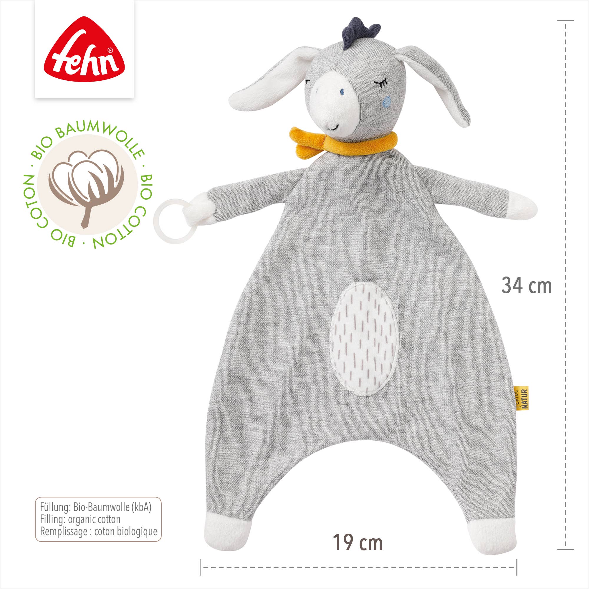 Fehnnatur donkey dekbed - slaapmiddel en knuffel