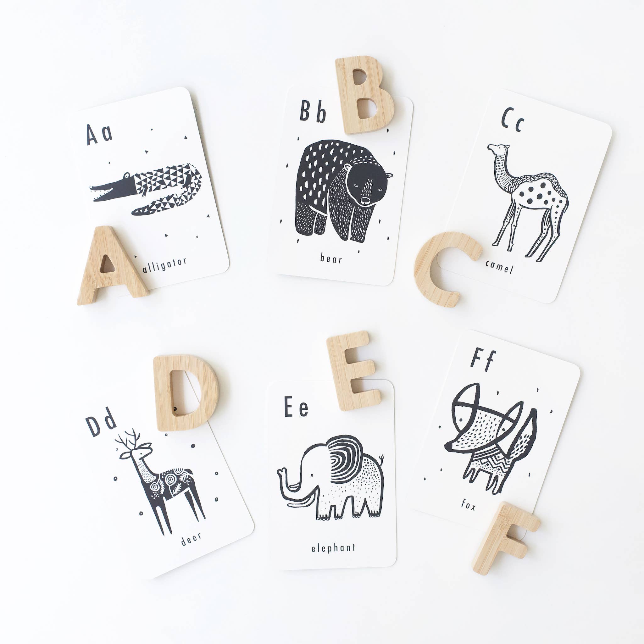 Bamboe alfabet hoofdletters