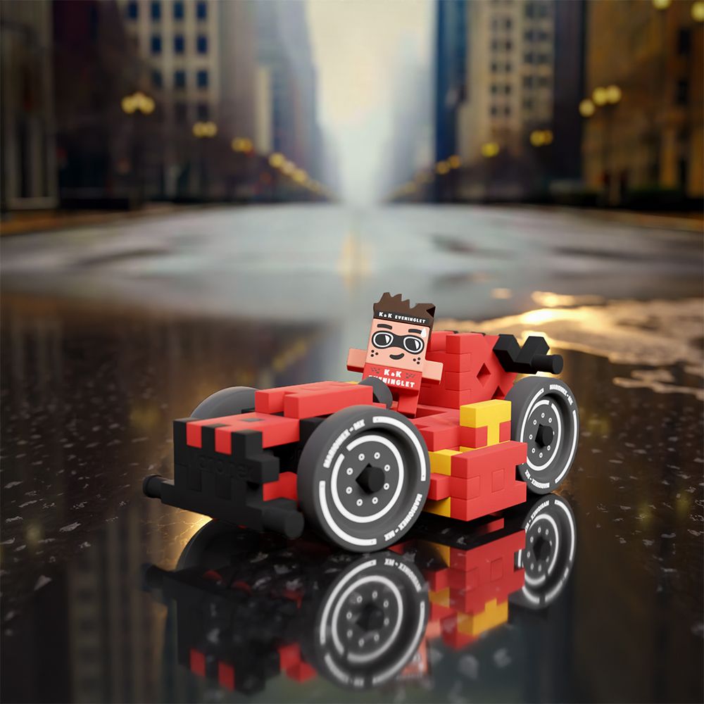 Mini wafel blokken - race car James