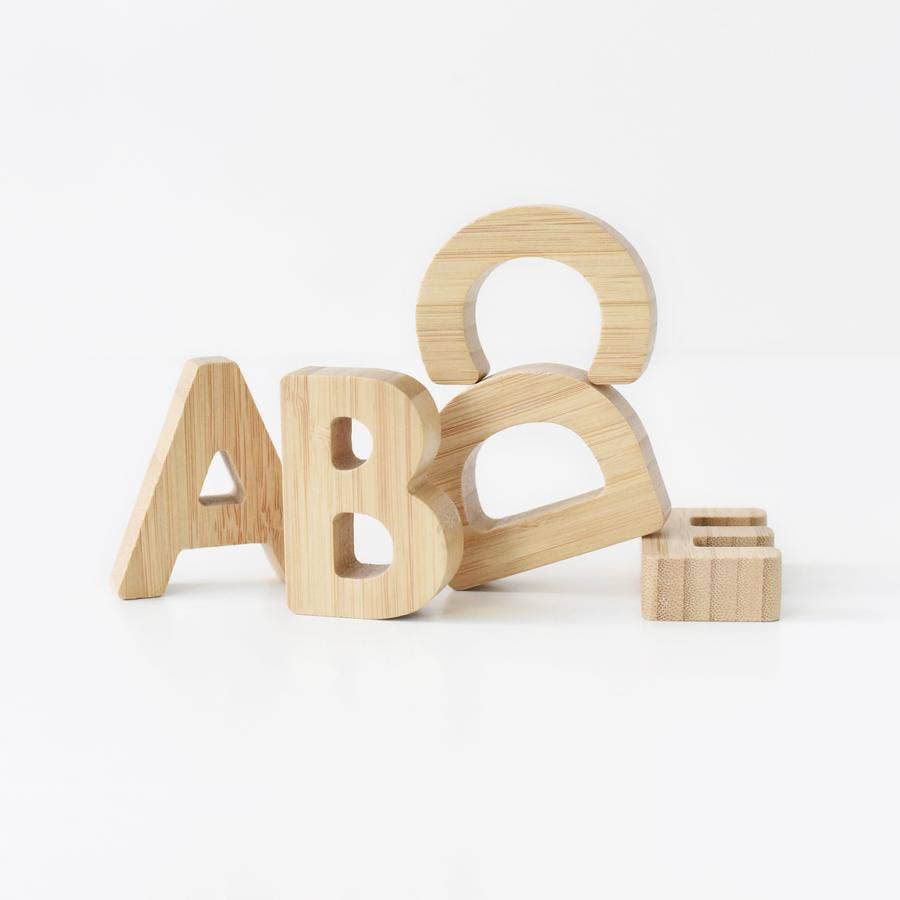 Bamboe alfabet hoofdletters