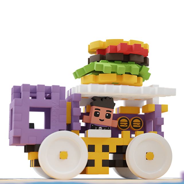 Mini wafel blokken - food truck 148 stuks
