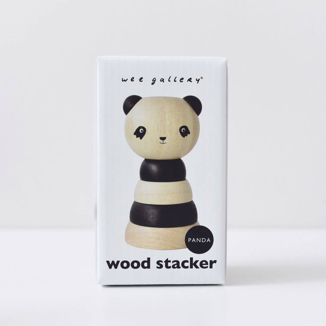 Houten Ringstapelaar - Panda
