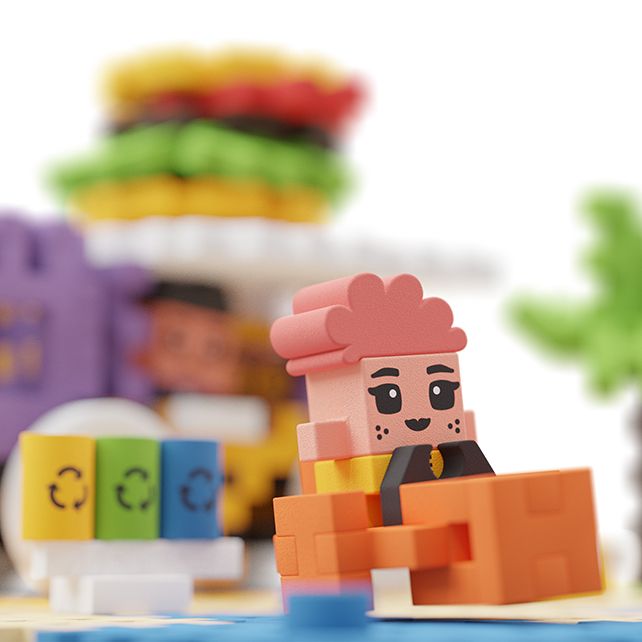 Mini wafel blokken - food truck 148 stuks