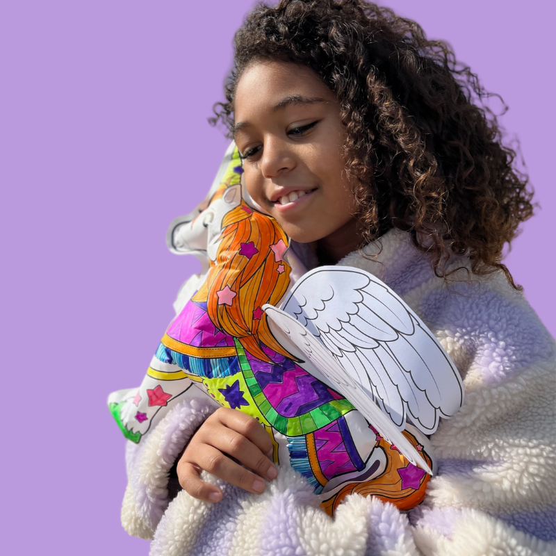 Opblaasbare kleurplaat - Reuzen Eenhoorn