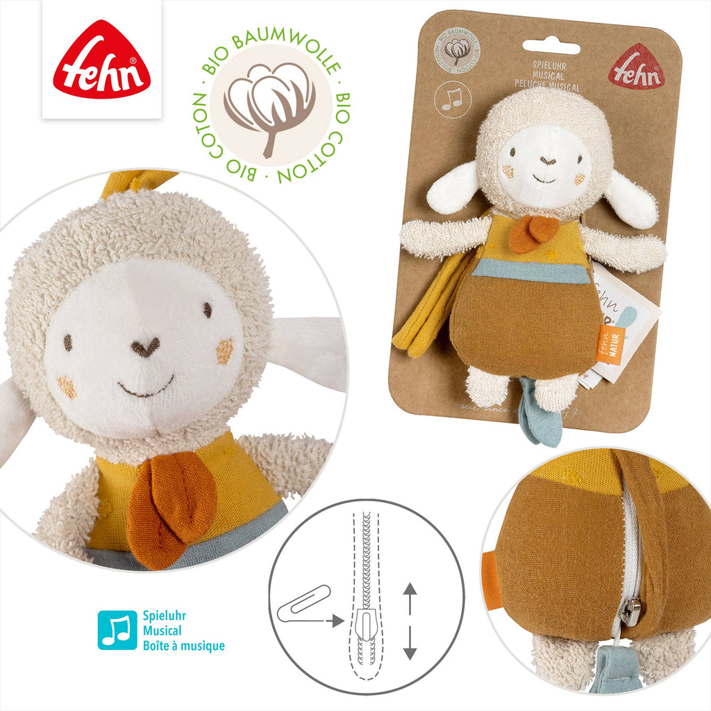 Mini-Schaap Fehnnatur muziekdoos - knuffel en slaapmiddel
