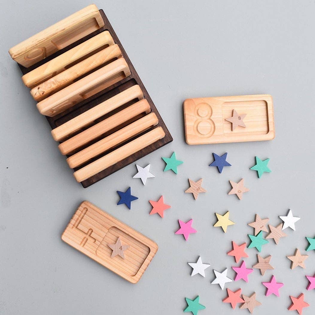 Tanabata 100 houten stervormige dominostenen