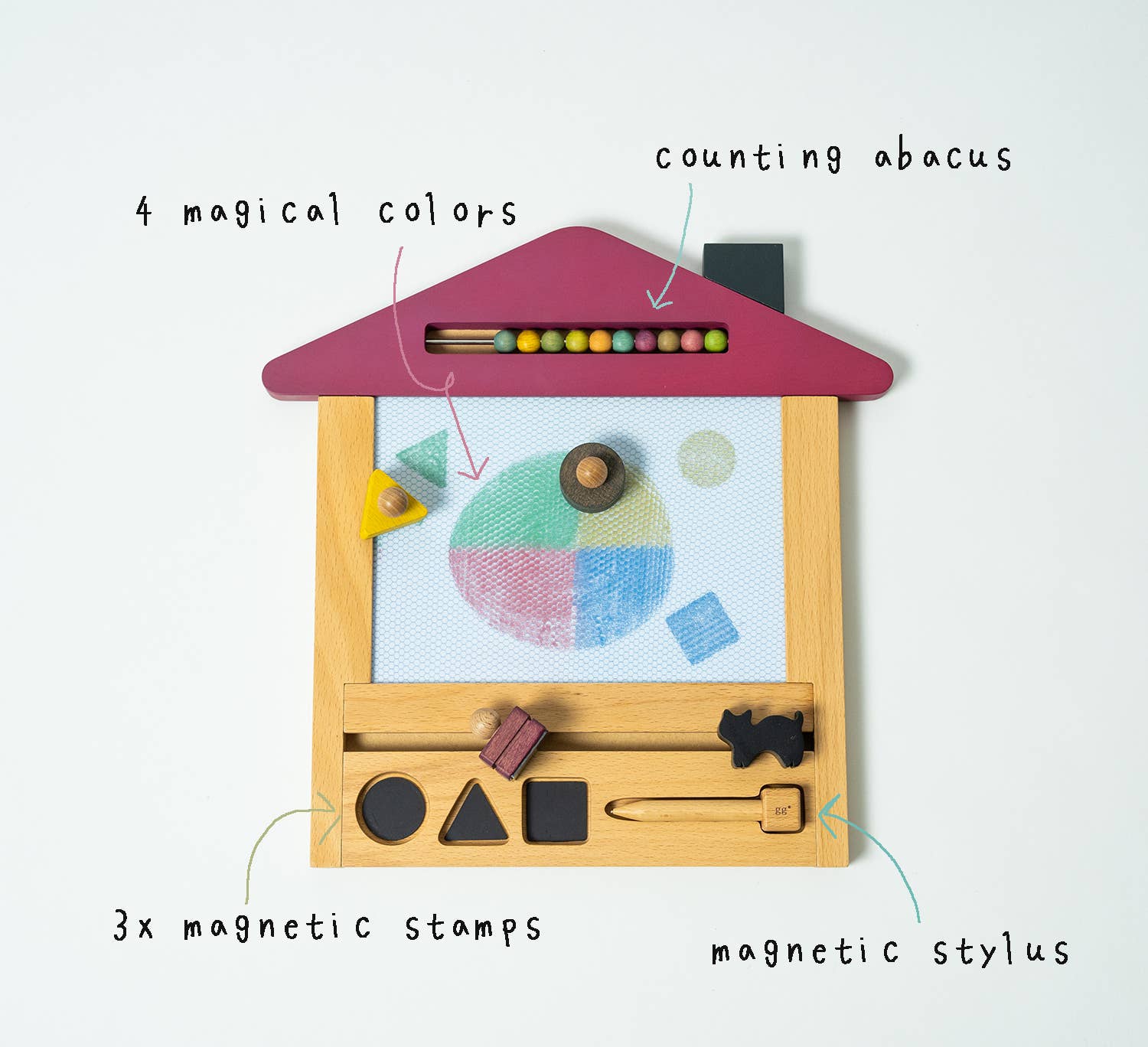 Oekaki House Magisch herbruikbaar tekenbord (paars/kat)