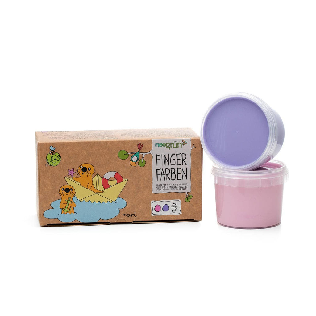 Biologische veganistische vingerverf set van 2 stuks „Nori” roze/paars