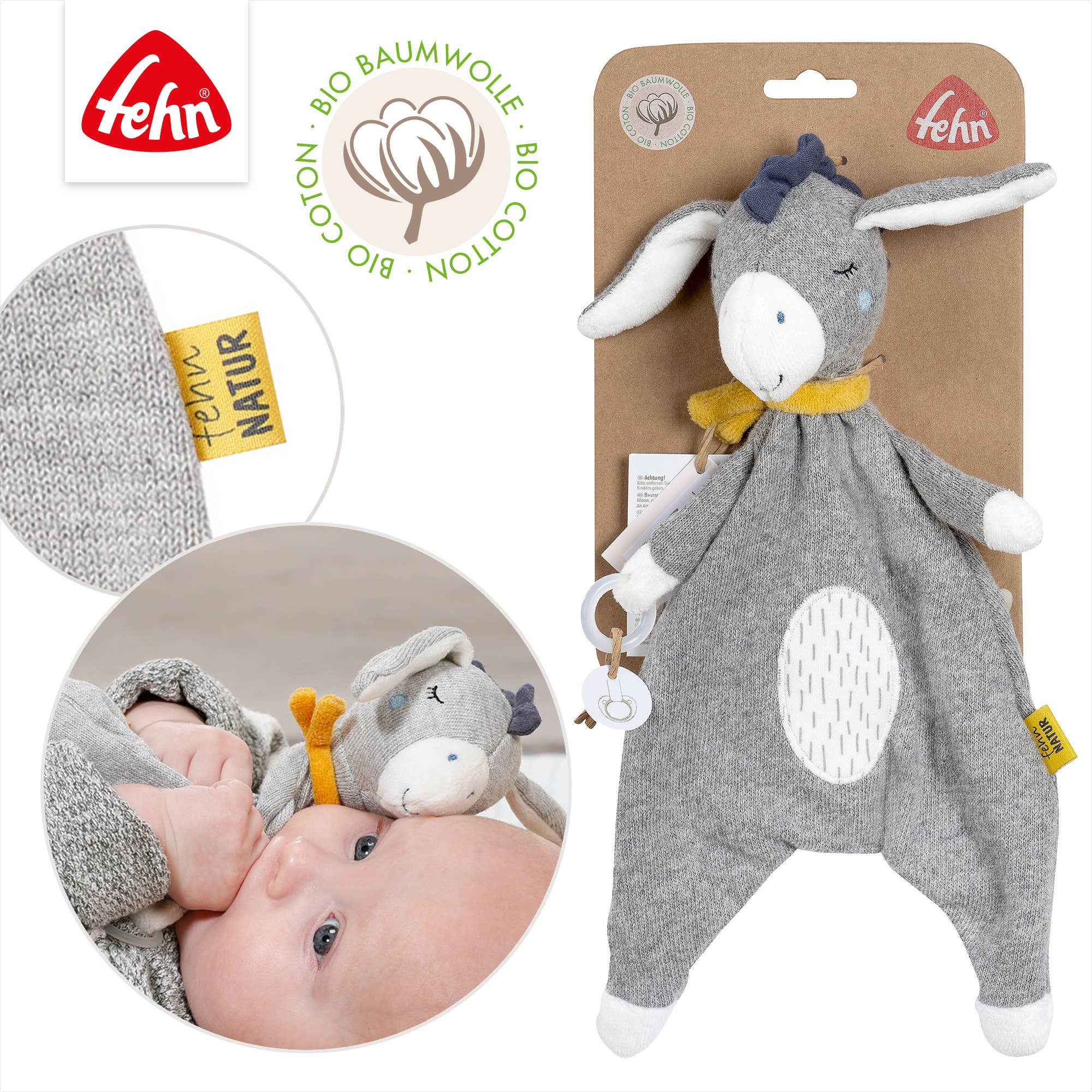 Fehnnatur donkey dekbed - slaapmiddel en knuffel