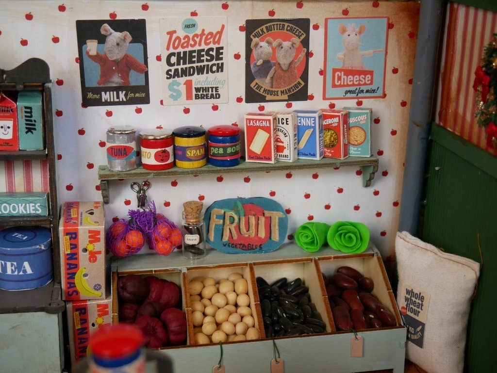 DIY-poppenhuismeubelset voor kinderen - winkel (schaal 1:12)