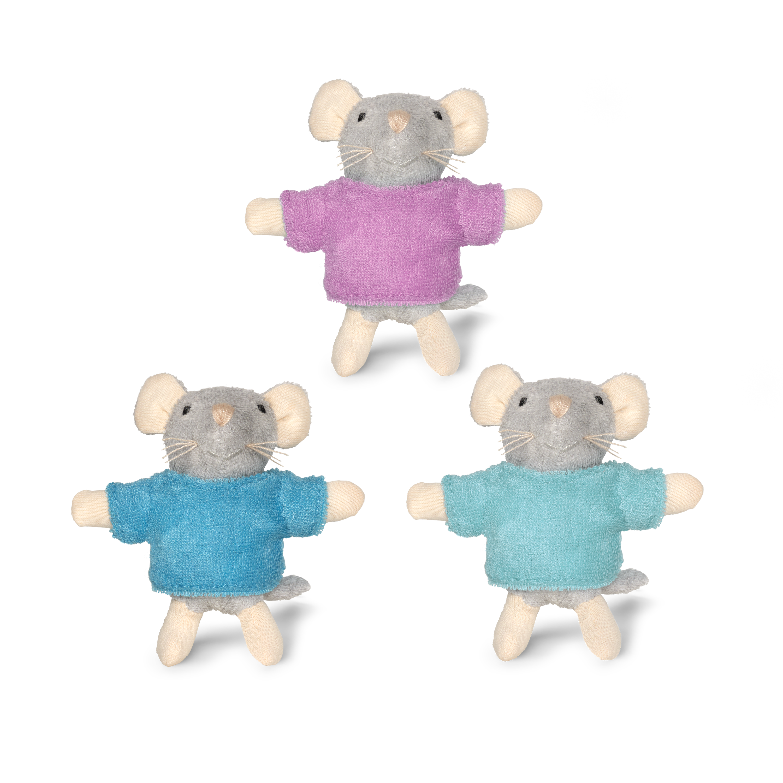 Knuffelmuisjes de drieling (8 cm) - Het Muizenhuis