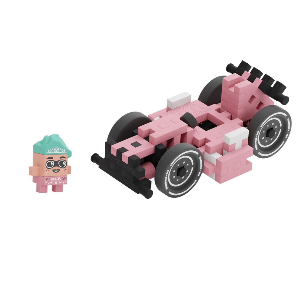 Mini wafel blokken - race car Megan