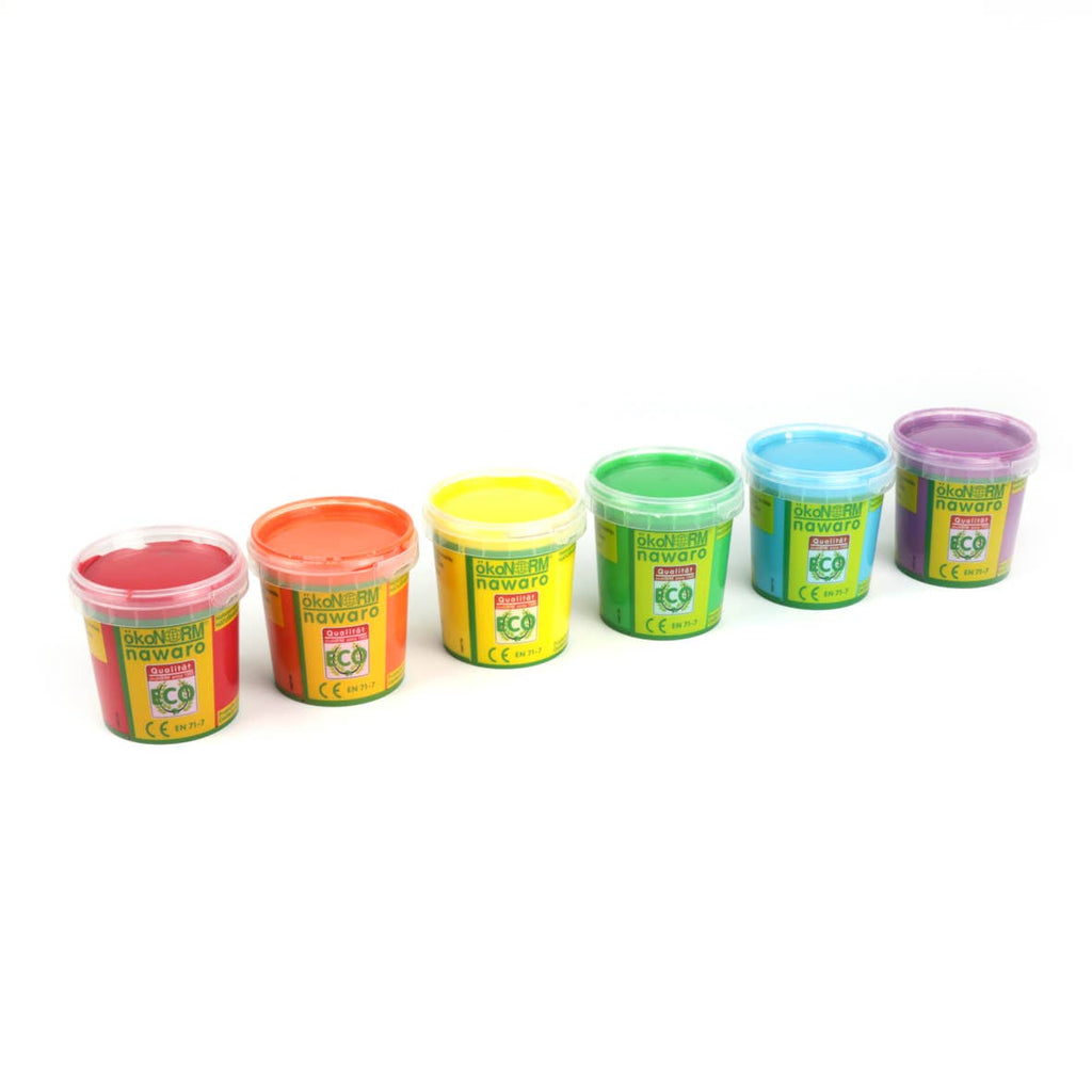 Nawaro vingerverven, set van 6 stuks „Unicorn Norman” - rood, oranje