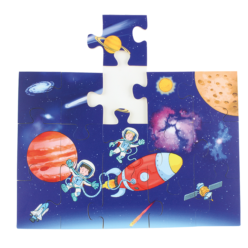 Vloer puzzel diepe zee tot kosmos