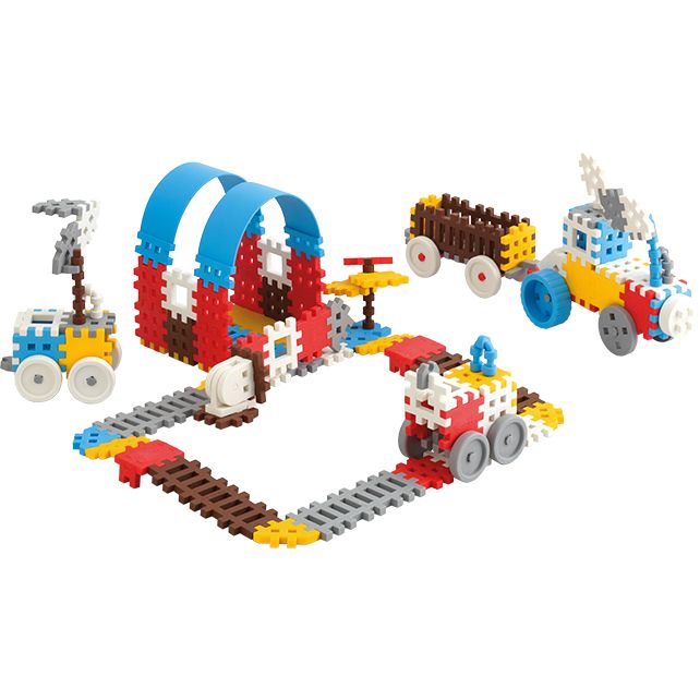 Mini wafel blokken - bouwen blauw 140 stuks