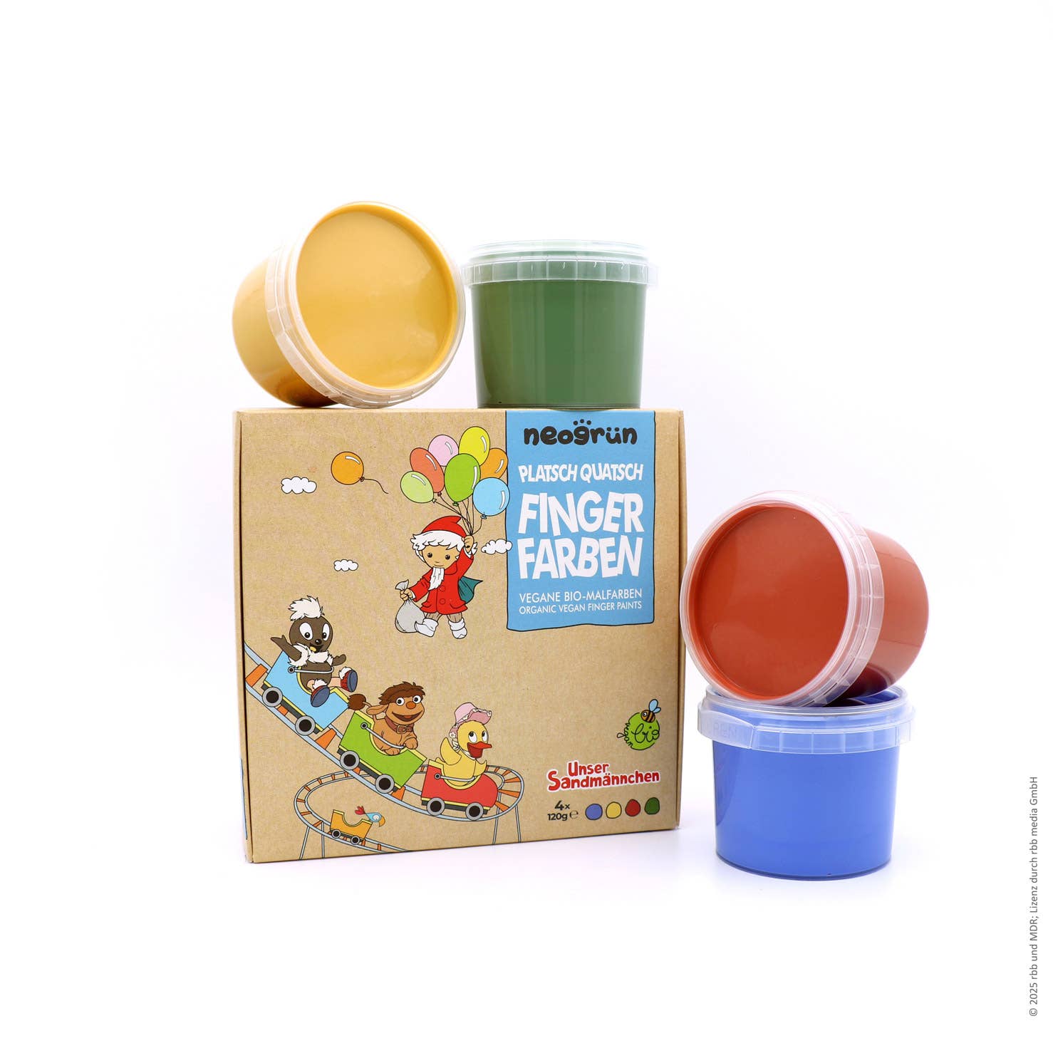 Platsch Quatsch Bio-vingerverf 4-delige set