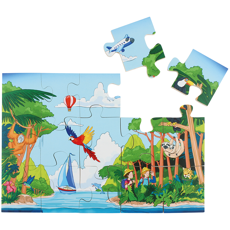 Vloer puzzel diepe zee tot kosmos