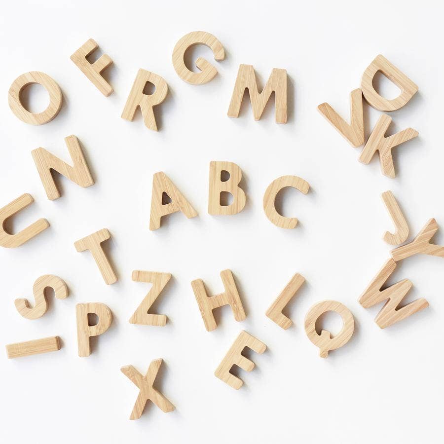 Bamboe alfabet hoofdletters